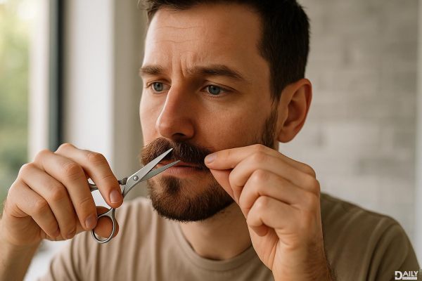 Want a Perfectly Groomed Moustache? Try These Scissor Trimming Tips for a Sharp Look!