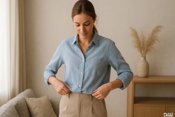 Tuck in front of shirt? Try this stylish hack for a polished look in seconds!