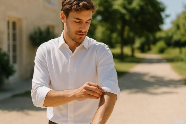 Want a stylish summer look? Master this easy sleeve roll for your dress shirt!
